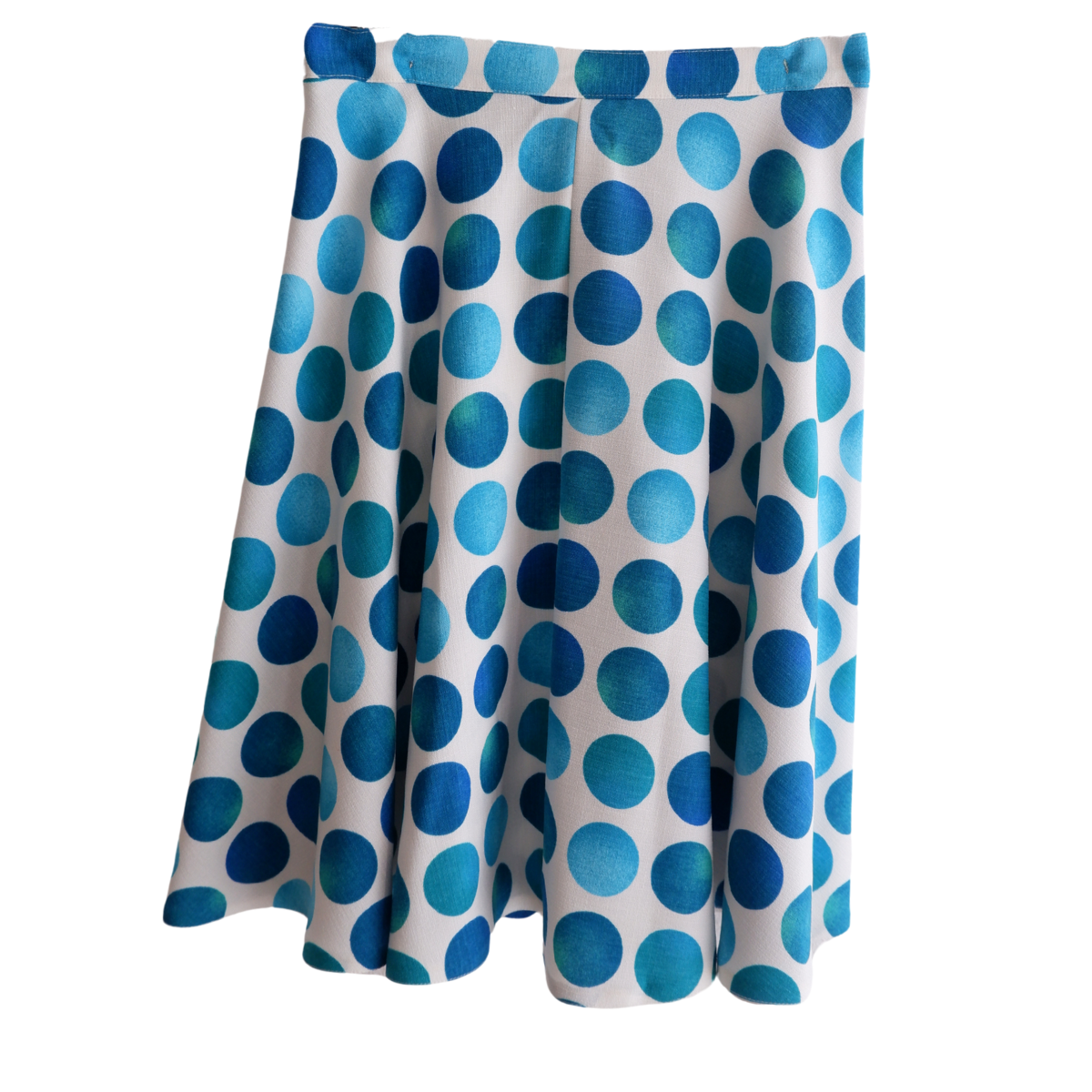 Witte zwierrok met blauwe bollen