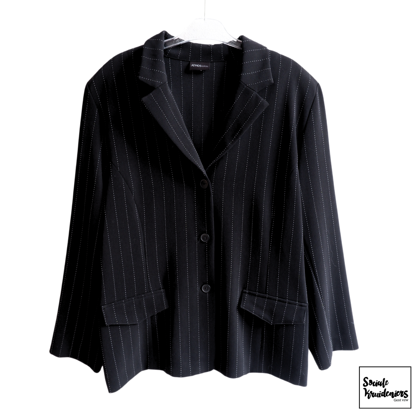 Zwart-wit gestreepte blazer