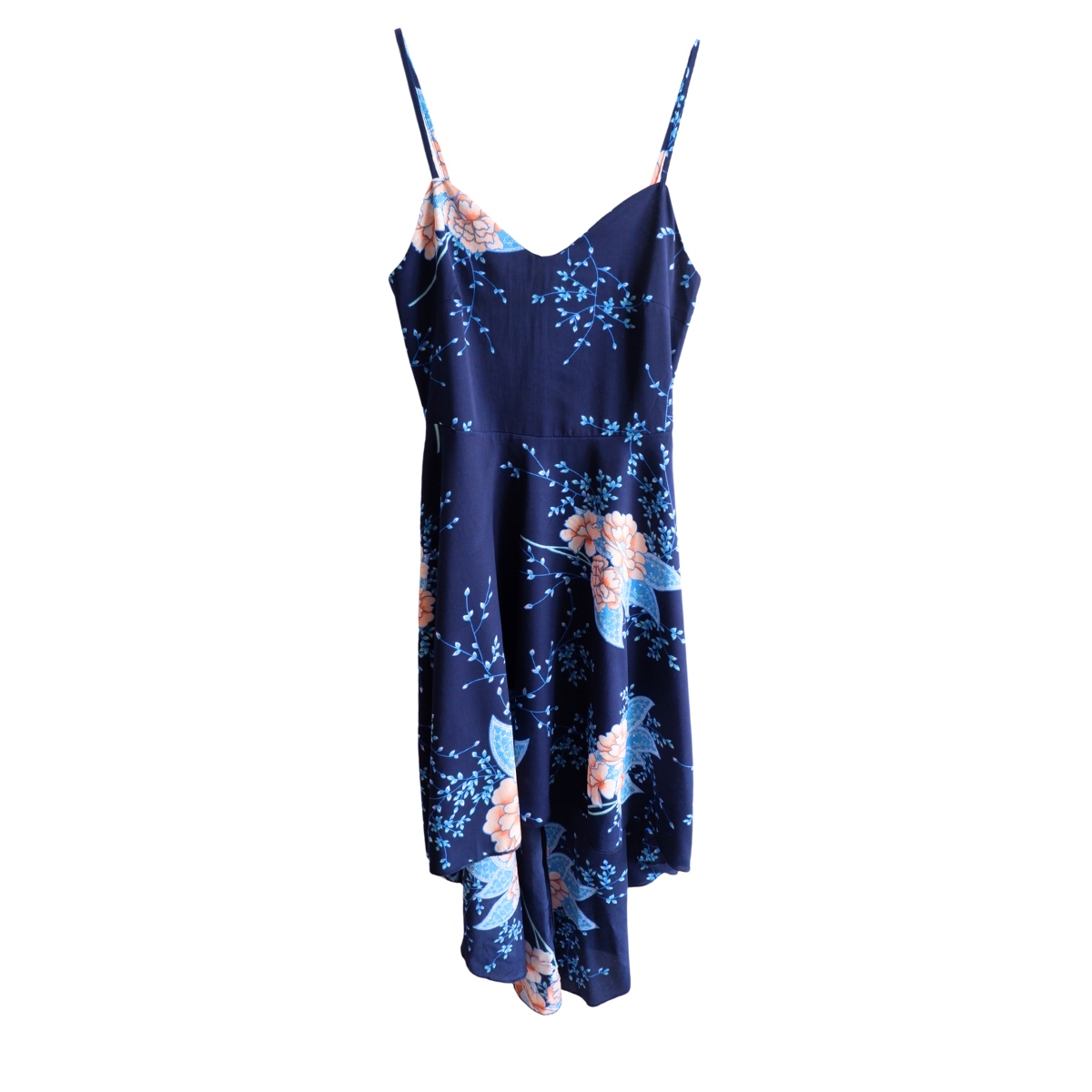 Blauwe zomerjurk bloemen NIEUWSTAAT