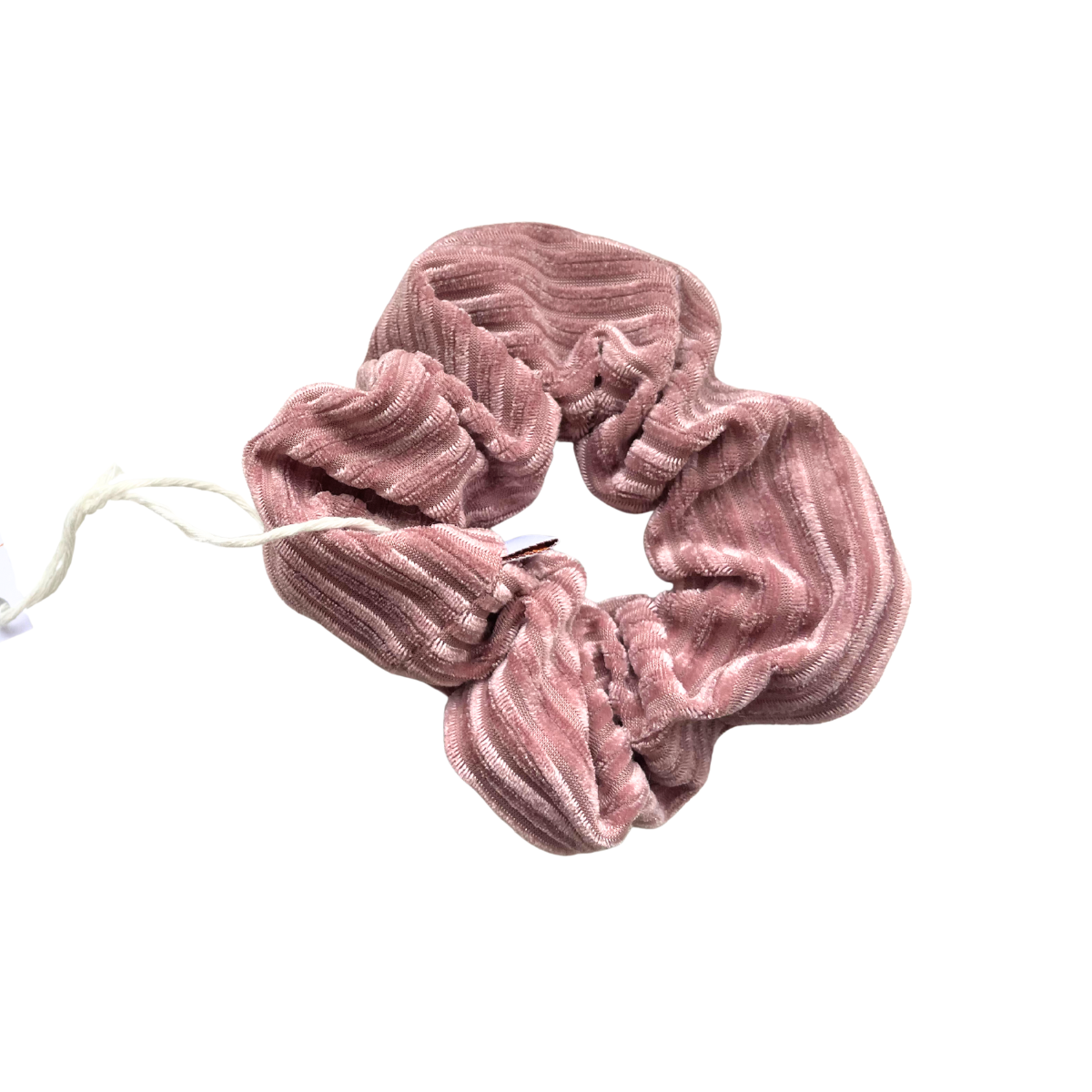 Scrunchie vuilroze geribbed