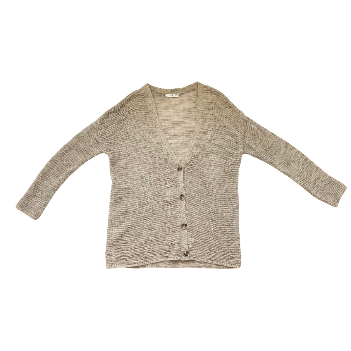 Beige gilet knopen