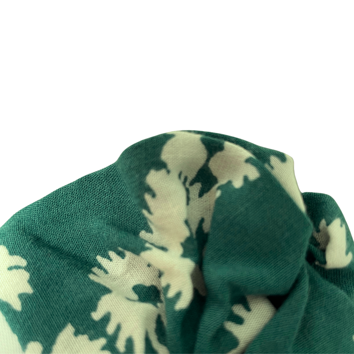 Scrunchie groen bloemen