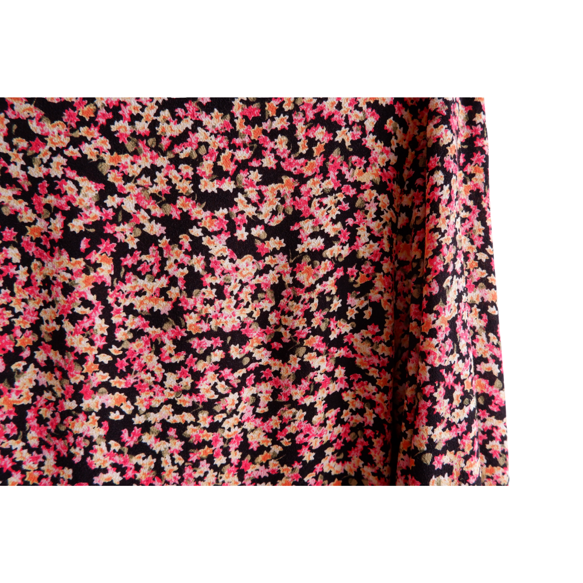 Zwart-roze lang bloemenkleed