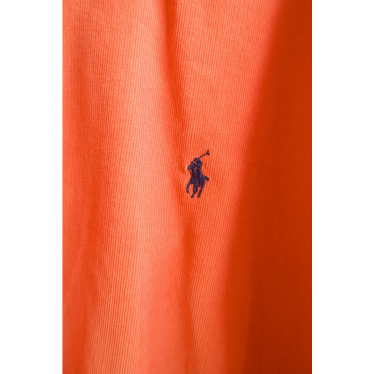 Ribfluwelen lichtoranje hemd Ralph Lauren