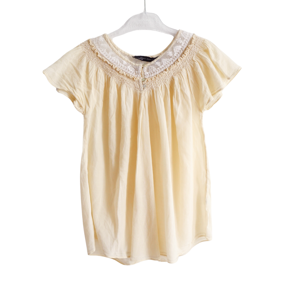 Gebroken witte zomerblouse