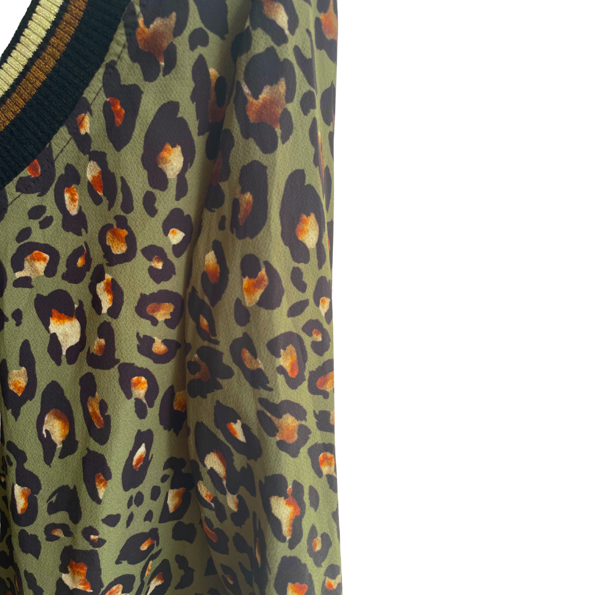 Groene luipaard blouse
