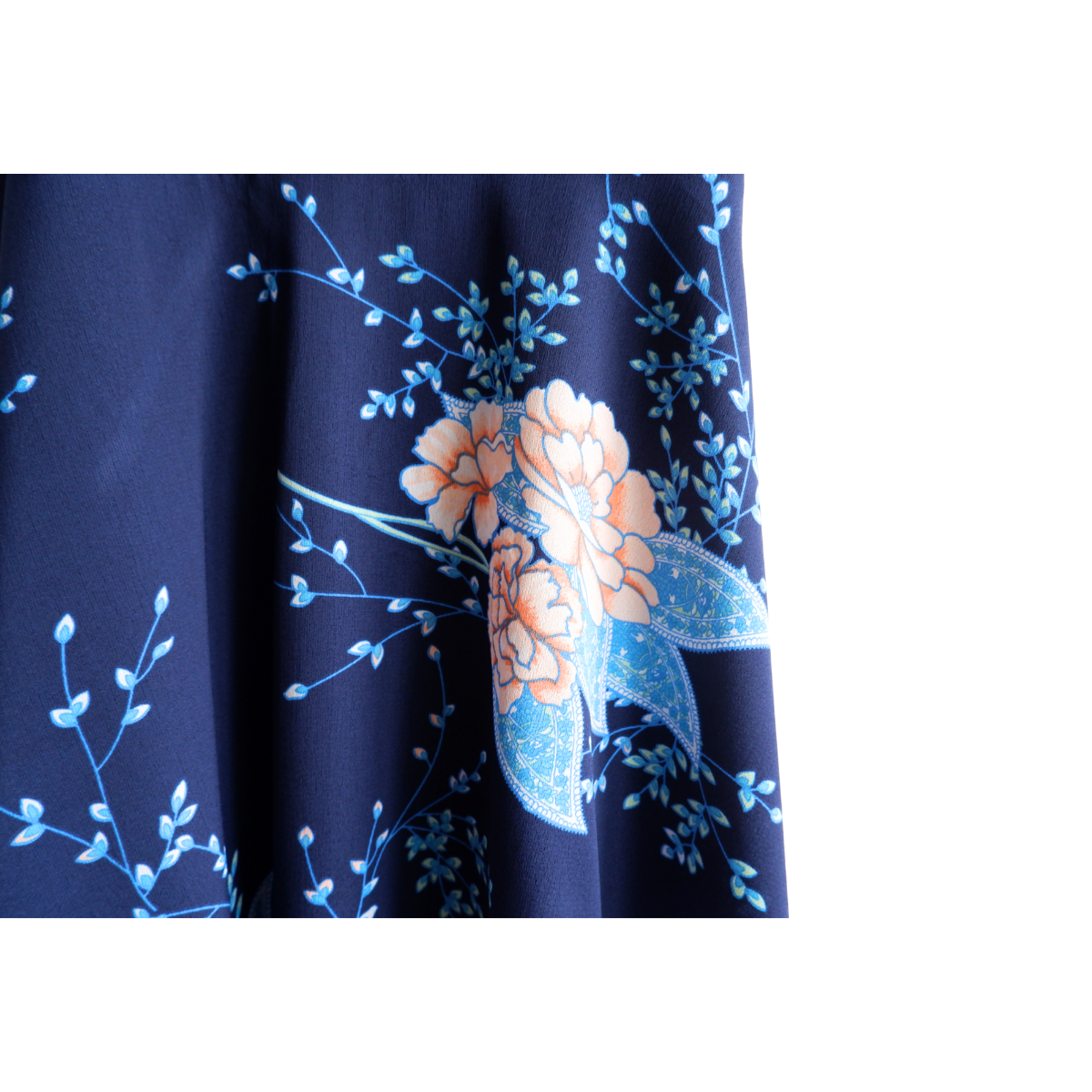 Blauwe zomerjurk bloemen NIEUWSTAAT