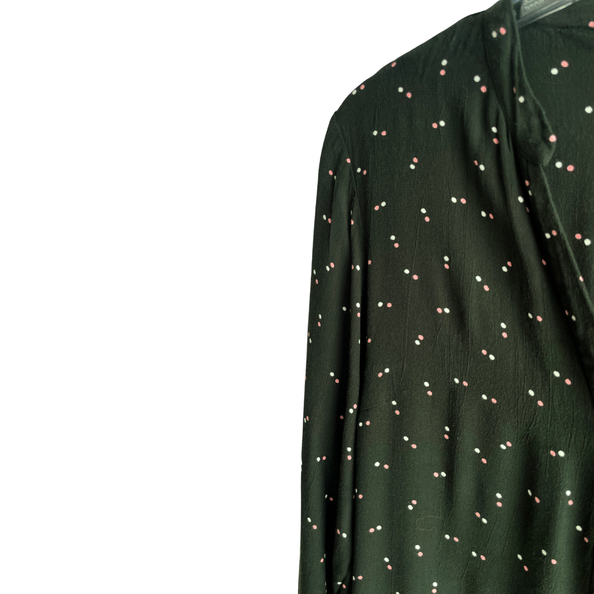 Groene jurk met stippen