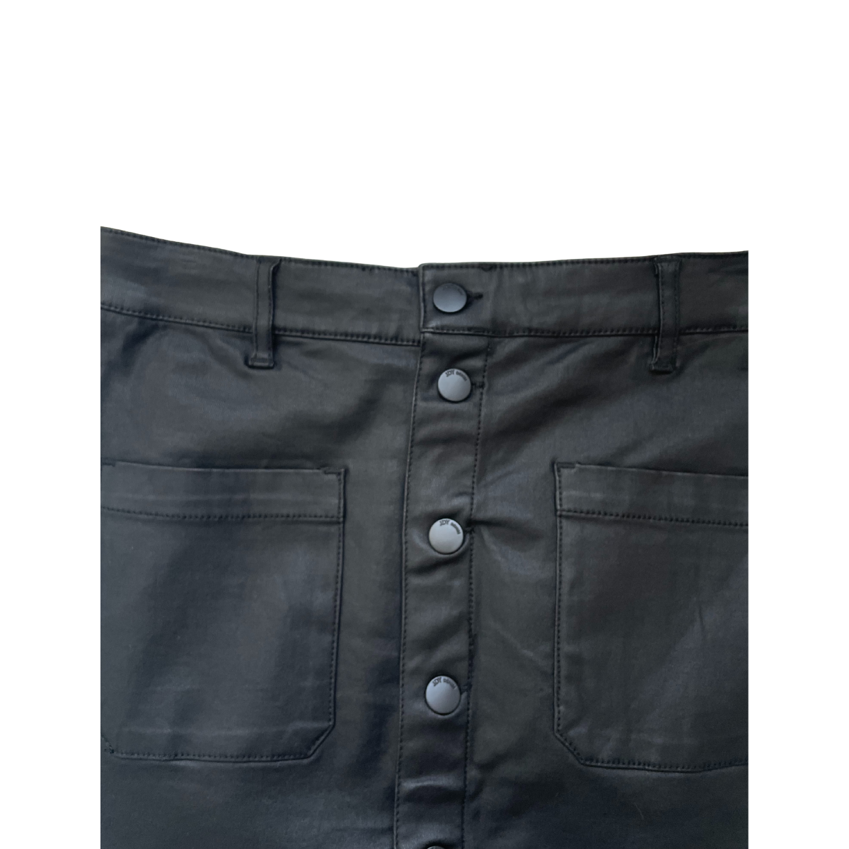 Zwarte 'leren' rok