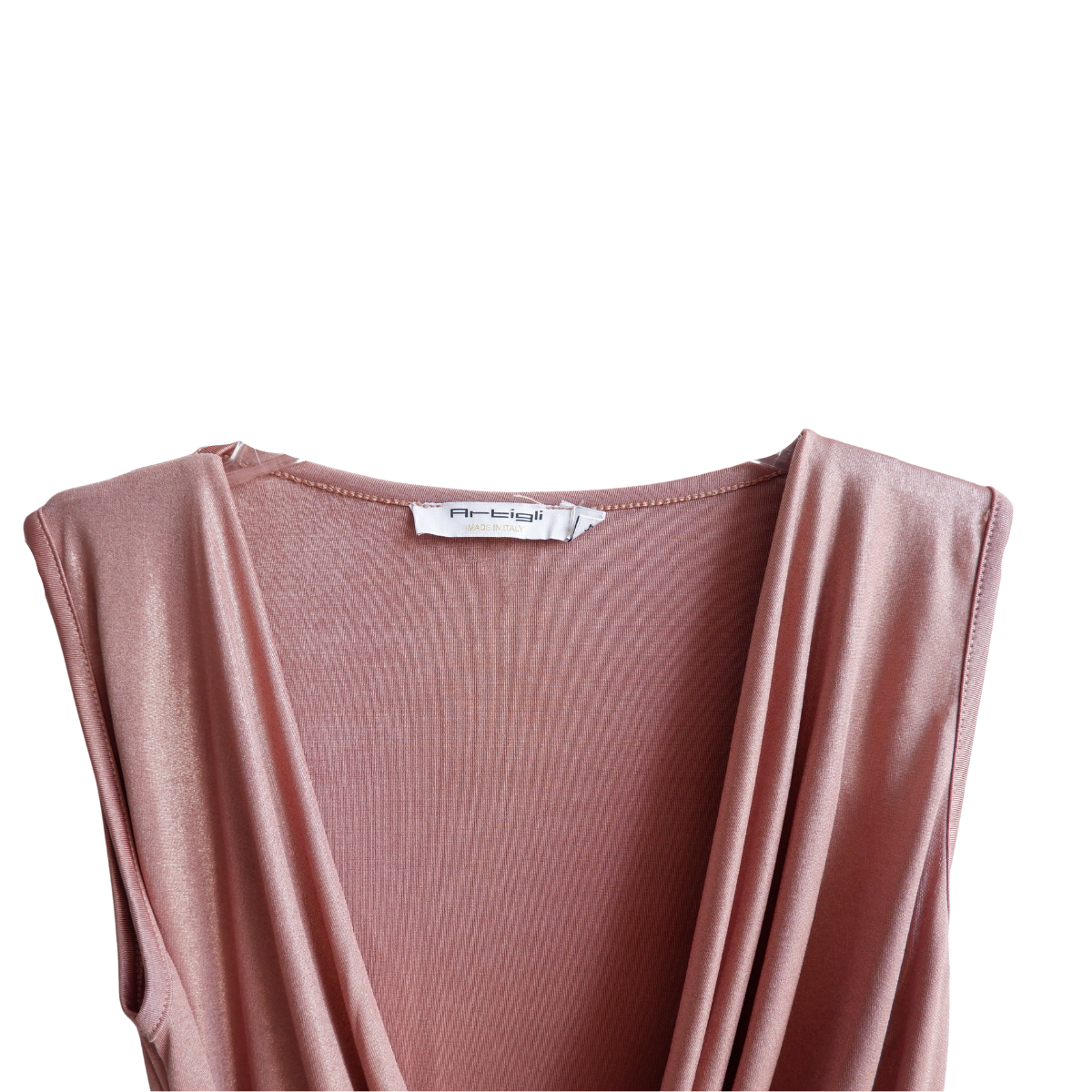 Zalmroze glitter top