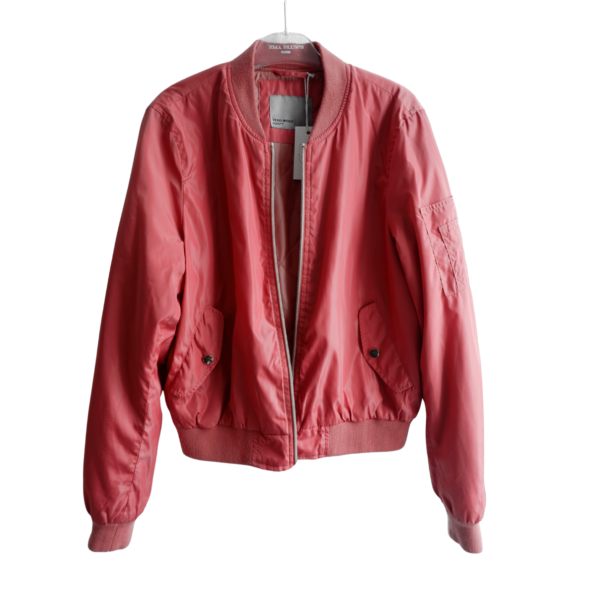 Roze kort jasje gevoerd