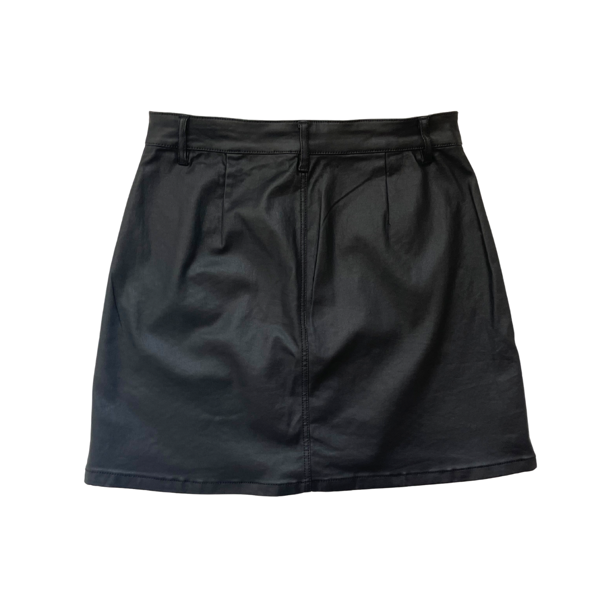 Zwarte 'leren' rok