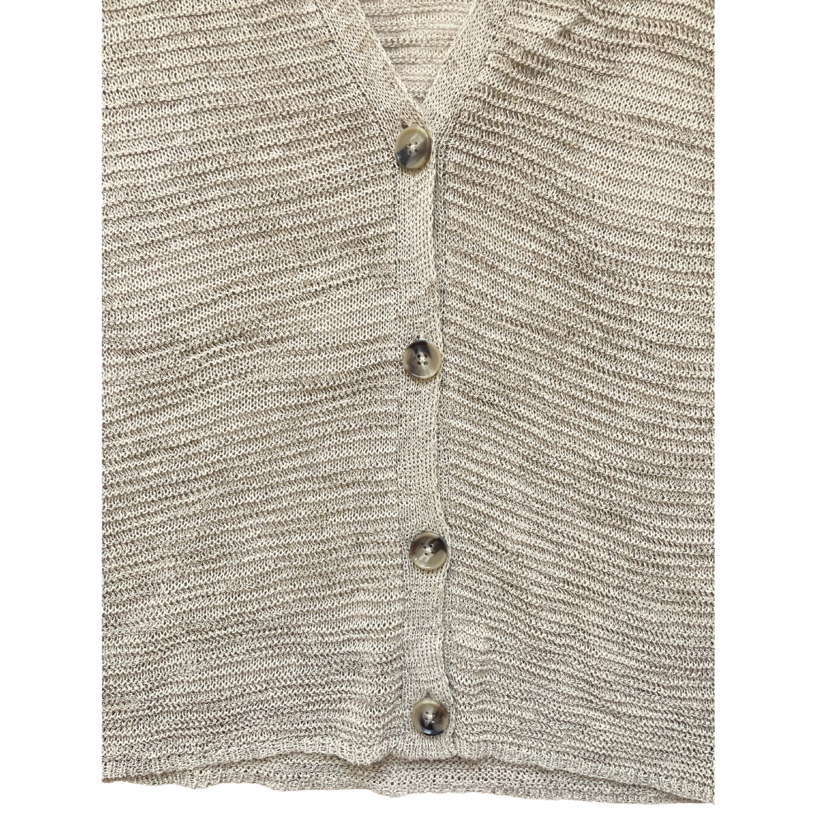 Beige gilet knopen