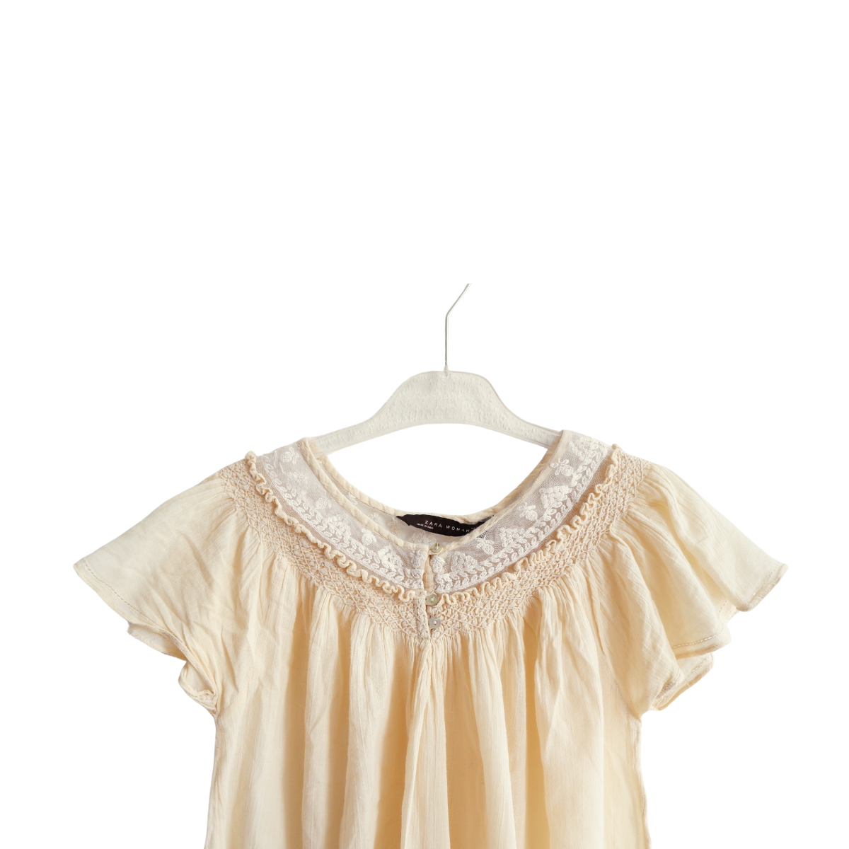 Gebroken witte zomerblouse