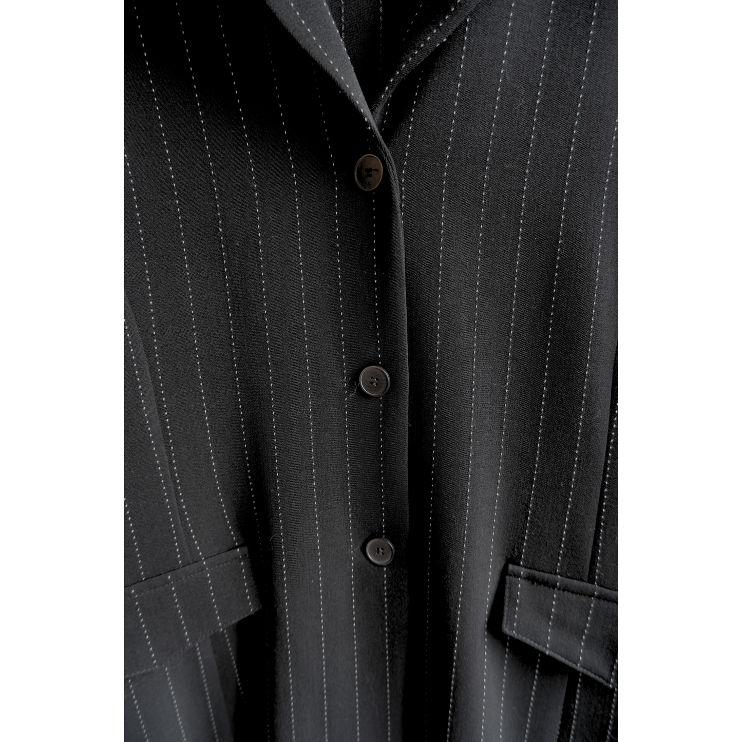 Zwart-wit gestreepte blazer