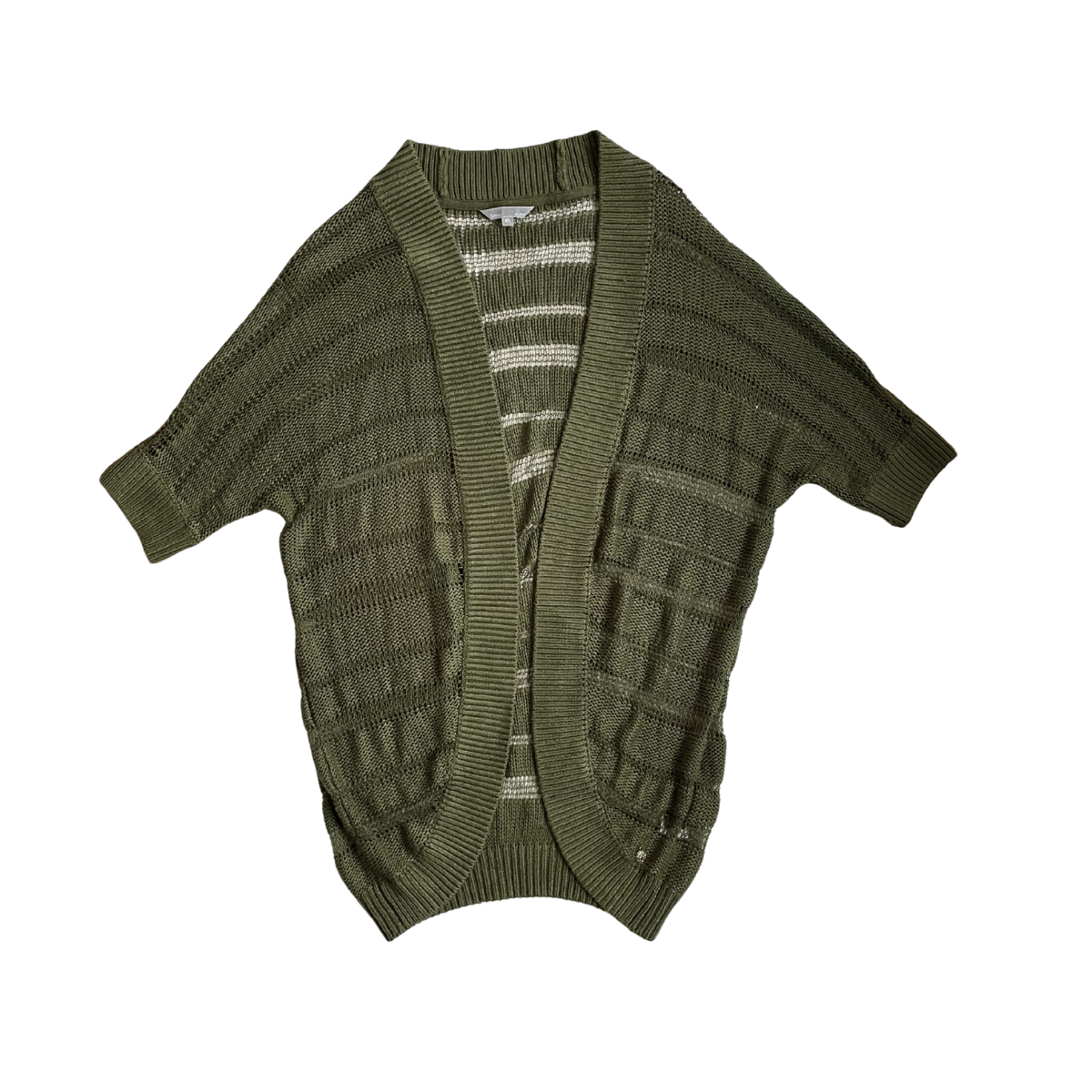 Groene open gilet