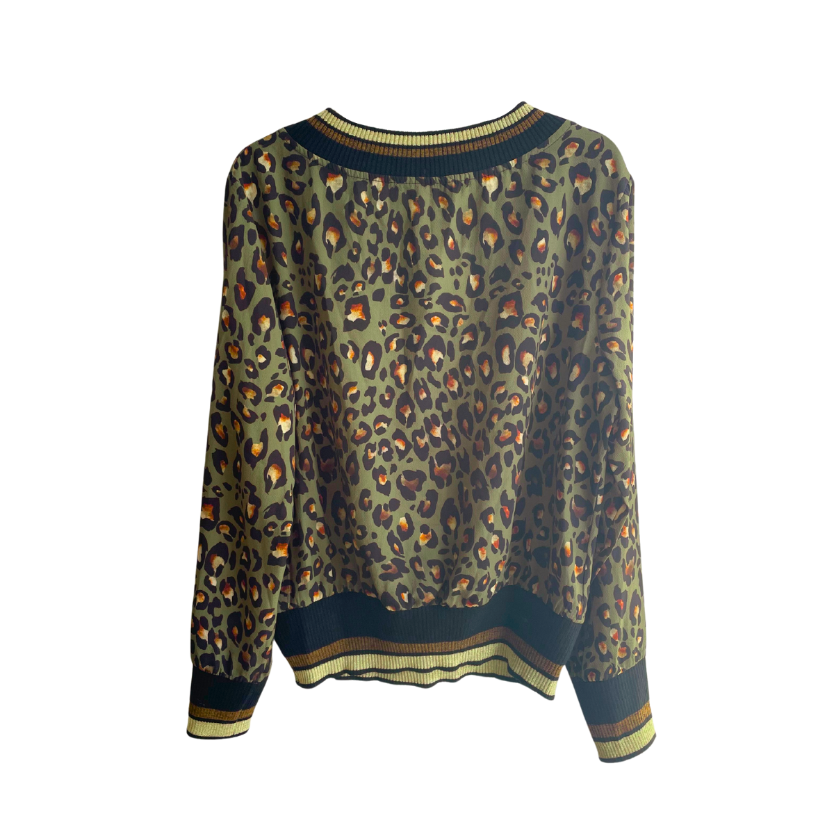 Groene luipaard blouse