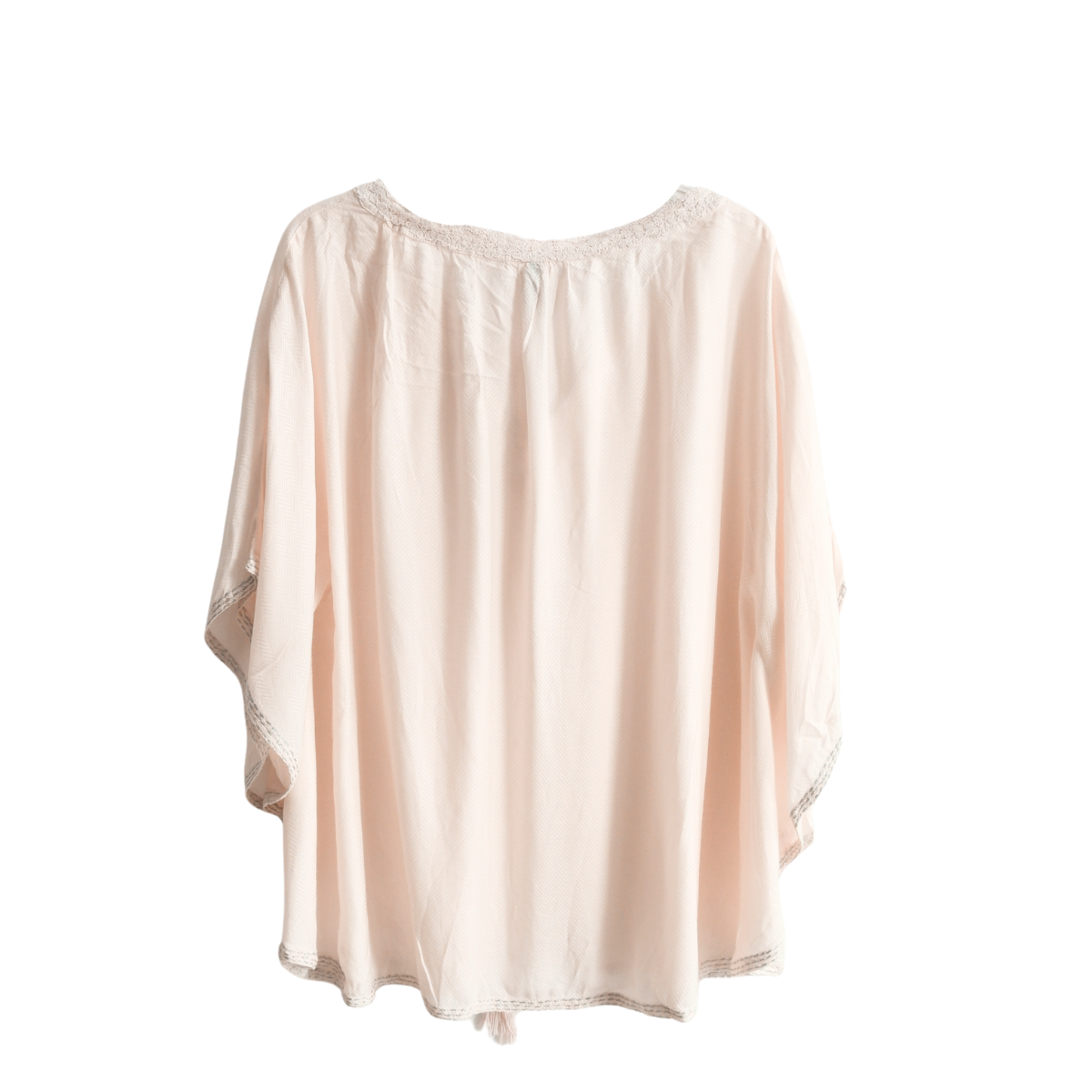 Gebroken witte wijde blouse