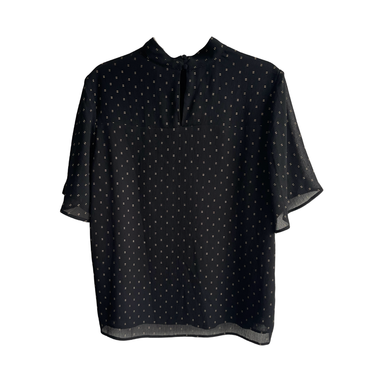 Zwarte blouse met patroon