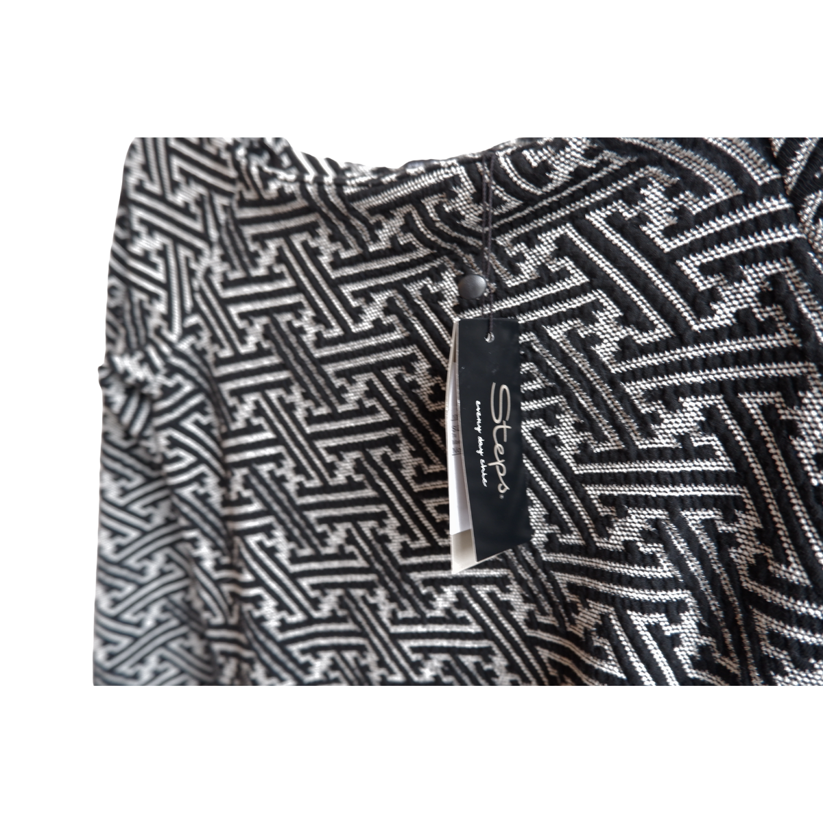 Zwart witte lange jurk NIEUWSTAAT