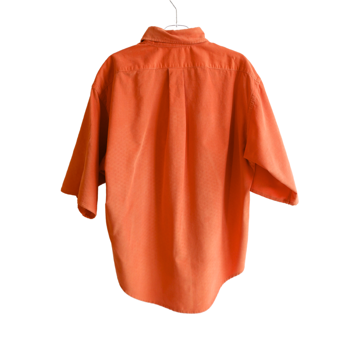 Ribfluwelen lichtoranje hemd Ralph Lauren