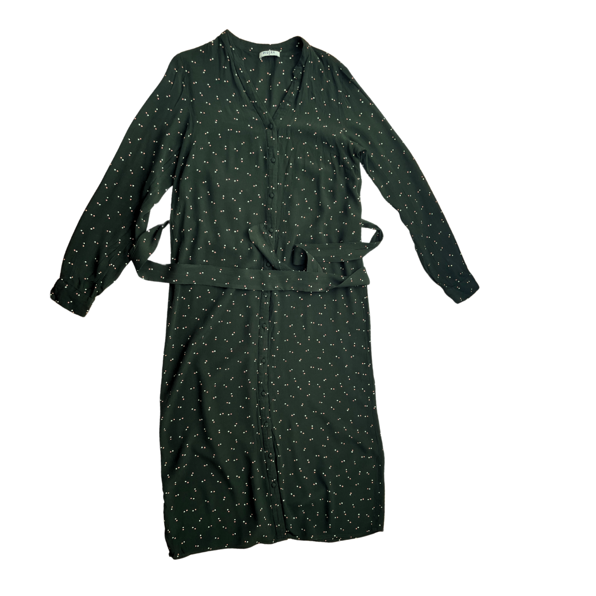 Groene jurk met stippen