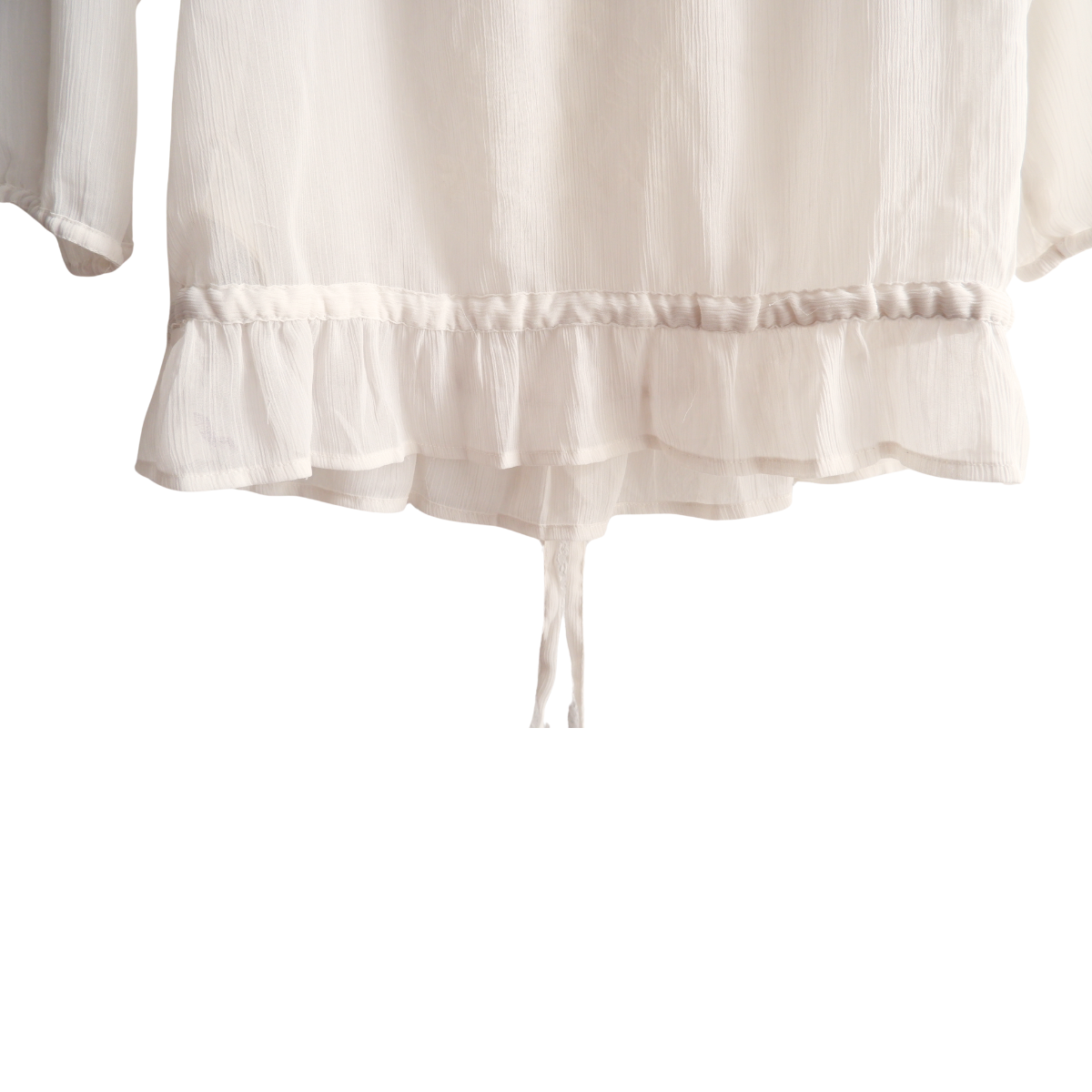 Gebroken witte blouse met bloemen