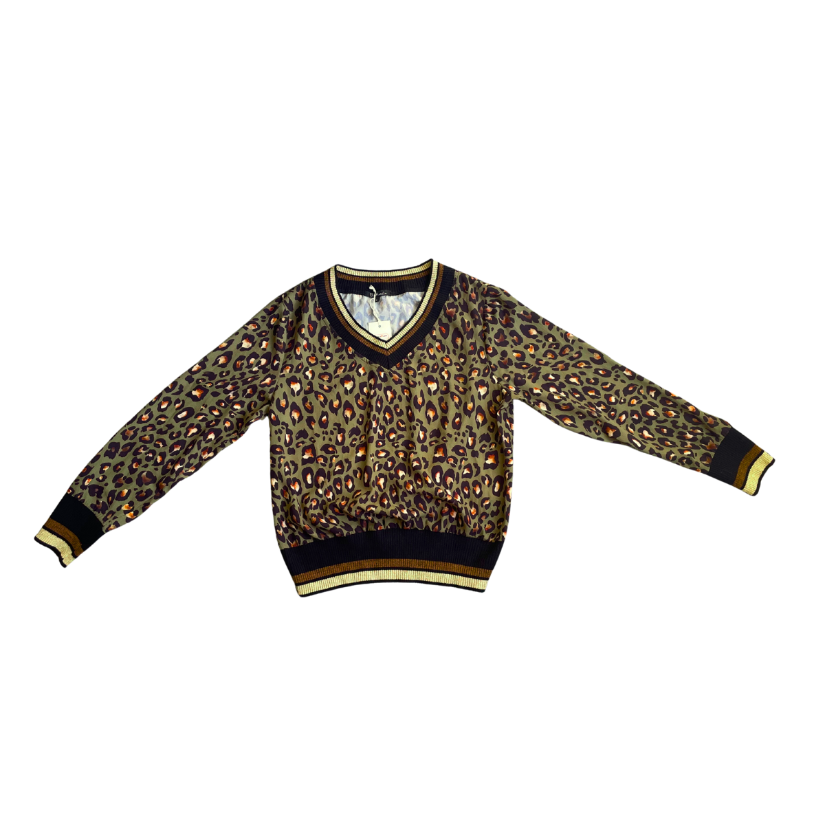 Groene luipaard blouse