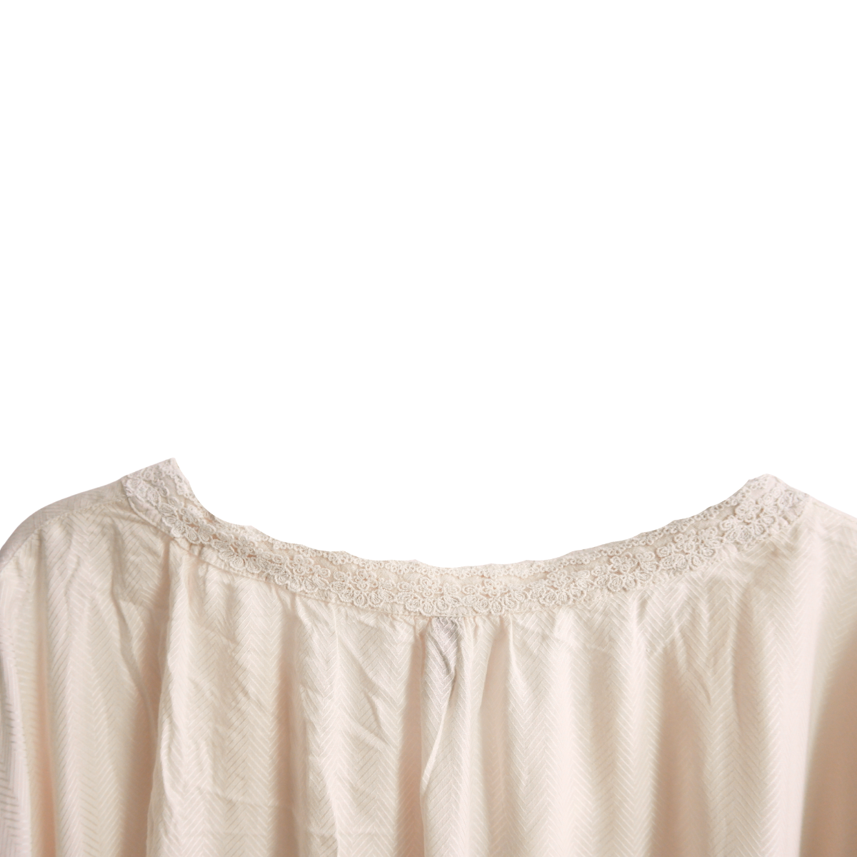 Gebroken witte wijde blouse