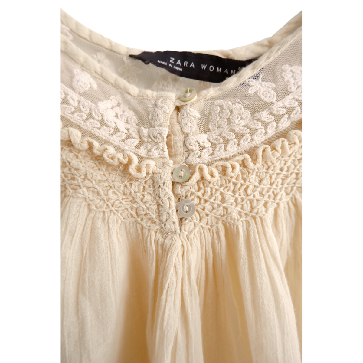Gebroken witte zomerblouse