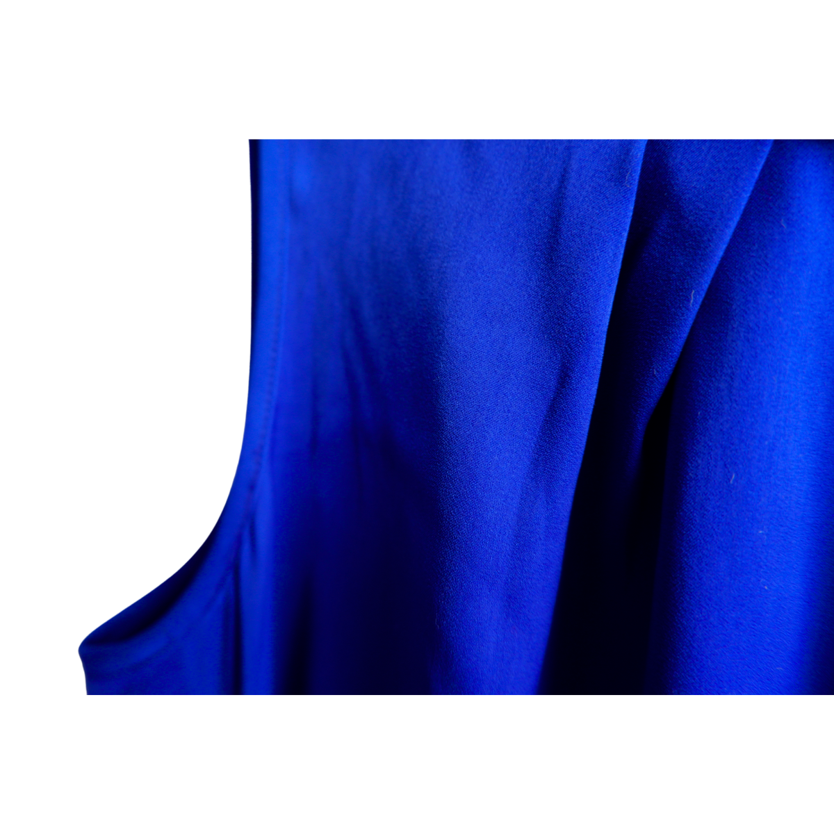 Blauwe top zonder mouwen