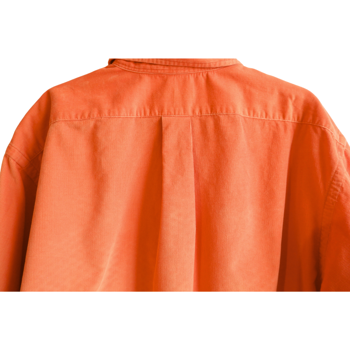 Ribfluwelen lichtoranje hemd Ralph Lauren