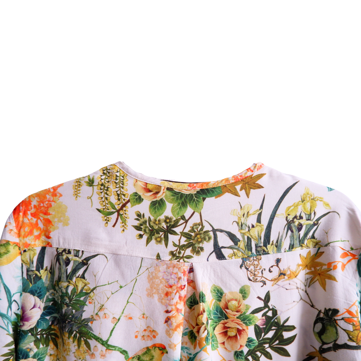 Witte blouse met natuurmotief