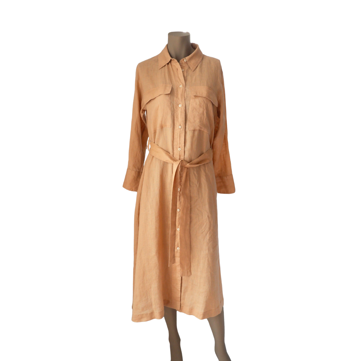 Beige 100% linnen kleed