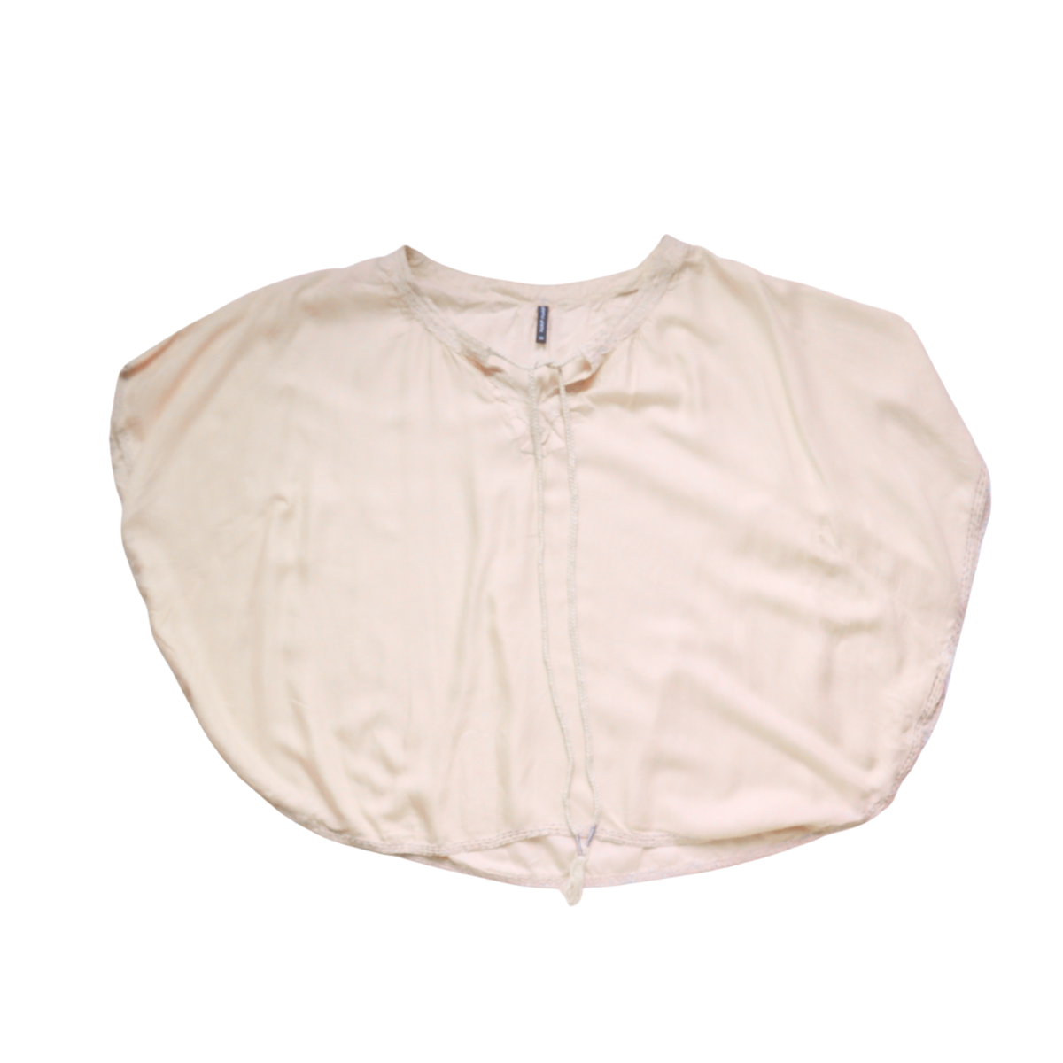 Gebroken witte wijde blouse