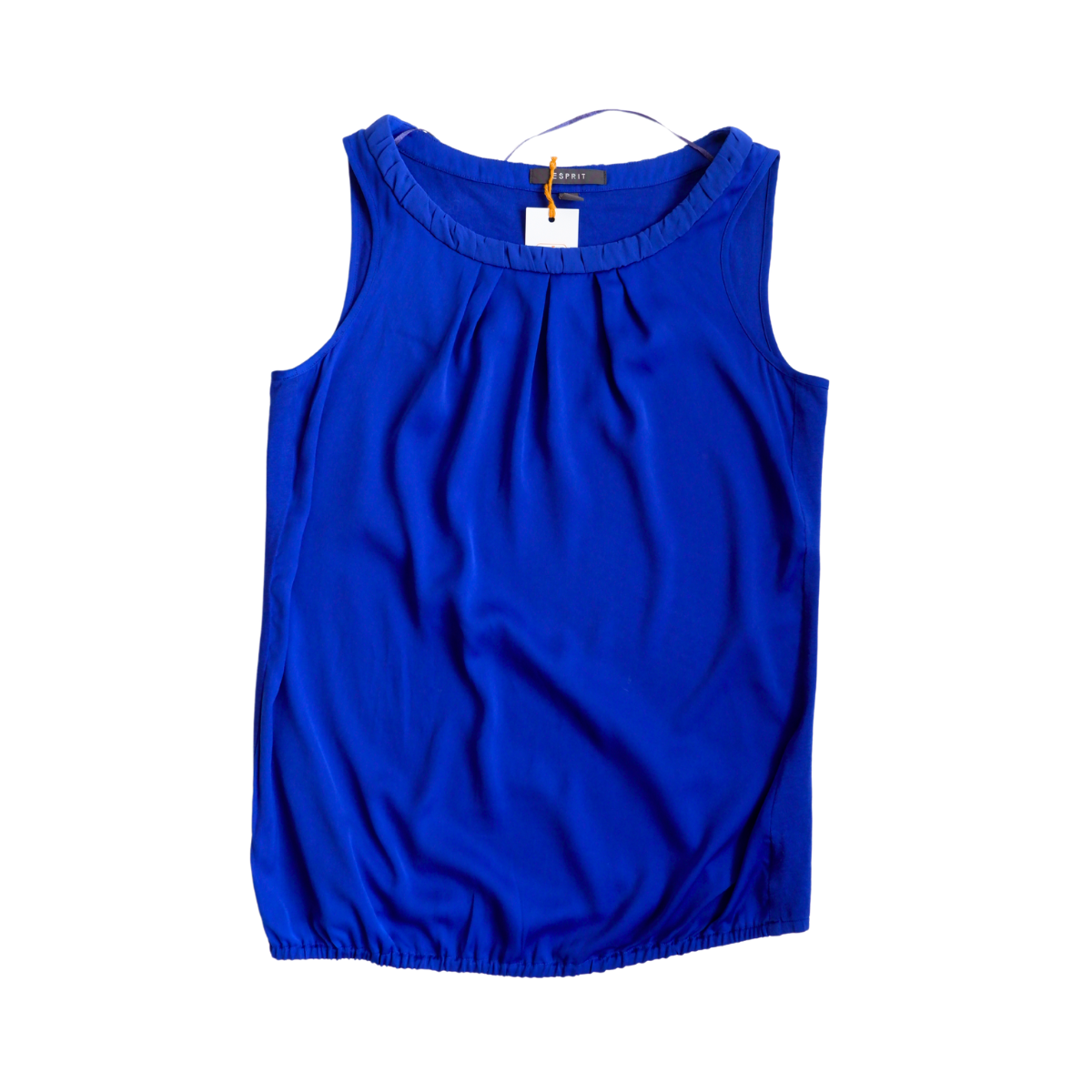 Blauwe top zonder mouwen
