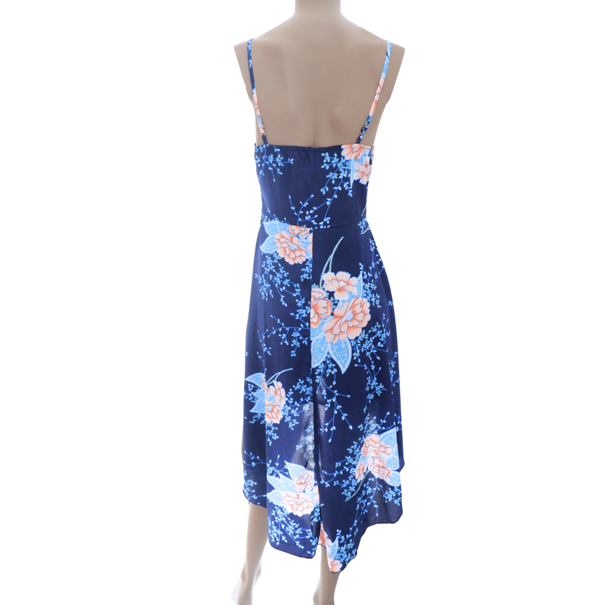 Blauwe zomerjurk bloemen NIEUWSTAAT