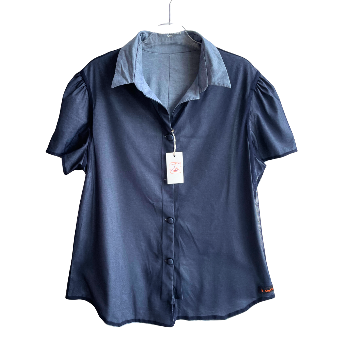 Blauwe blouse omkeerbaar Seraphine Gent