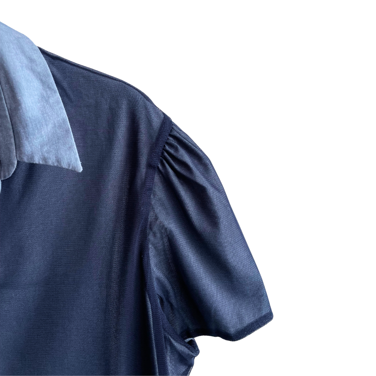 Blauwe blouse omkeerbaar Seraphine Gent