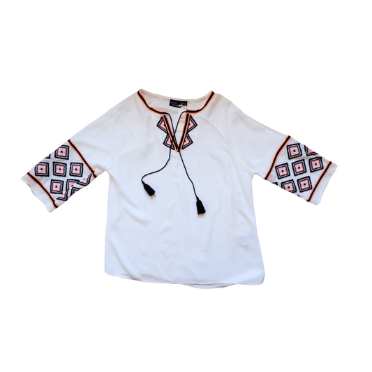 Witte losse blouse