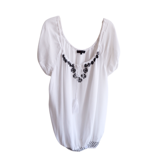 Witte zomerblouse