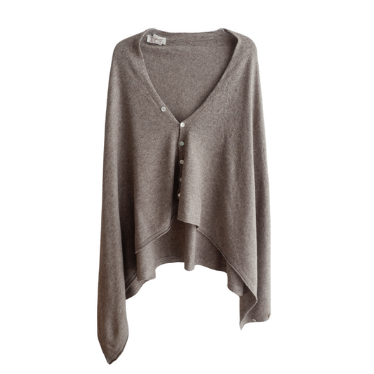 Poncho trui met kasjmier