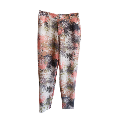 Gestipte broek pastelkleuren
