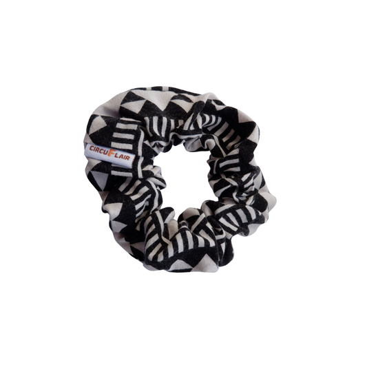 Scrunchie zwart wit
