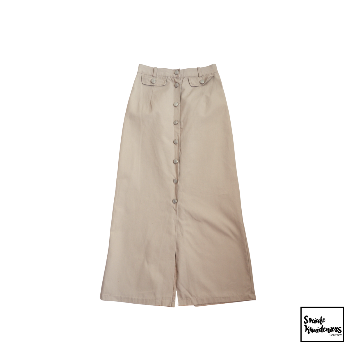 Beige rok met split