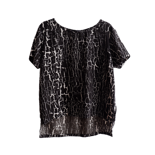 Zwarte shirt met patroon