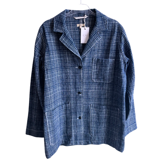 Blauw geruite vest in heel goede staat