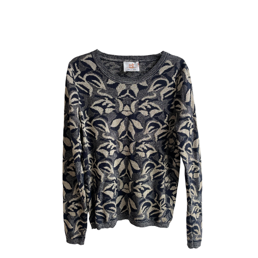 Zwartblauwe trui met glitter