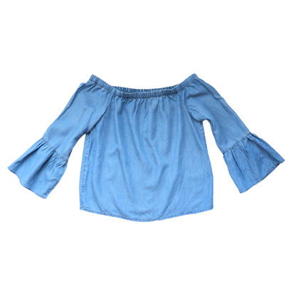 blauwe jeans blouse