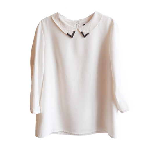 Witte blouse met kraag